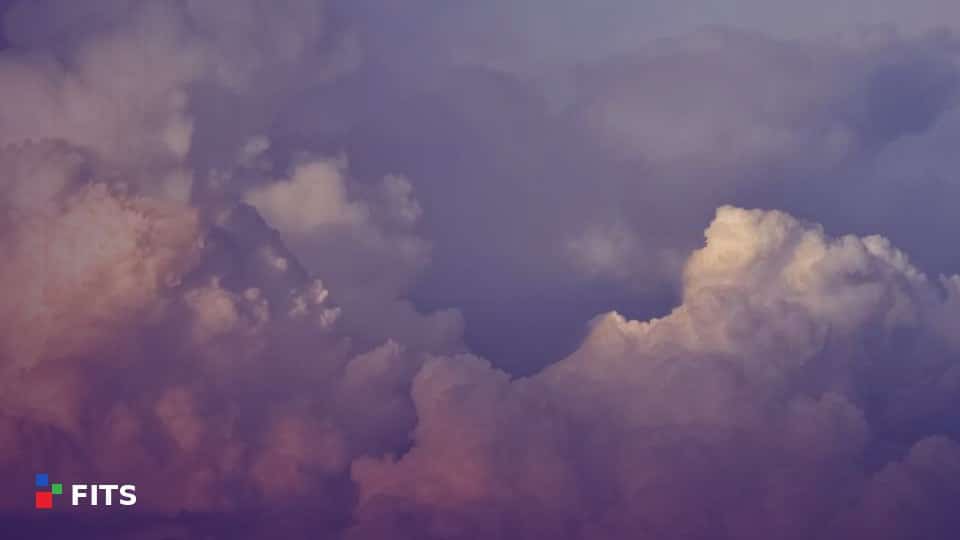 Soft clouds in an evening sky