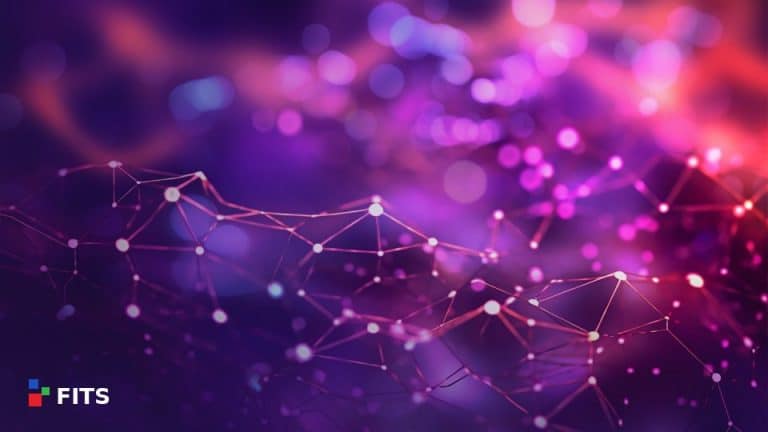 Abstract purple data network