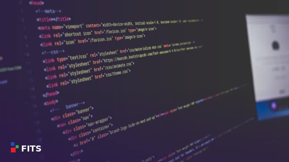 Source code on a computer screen